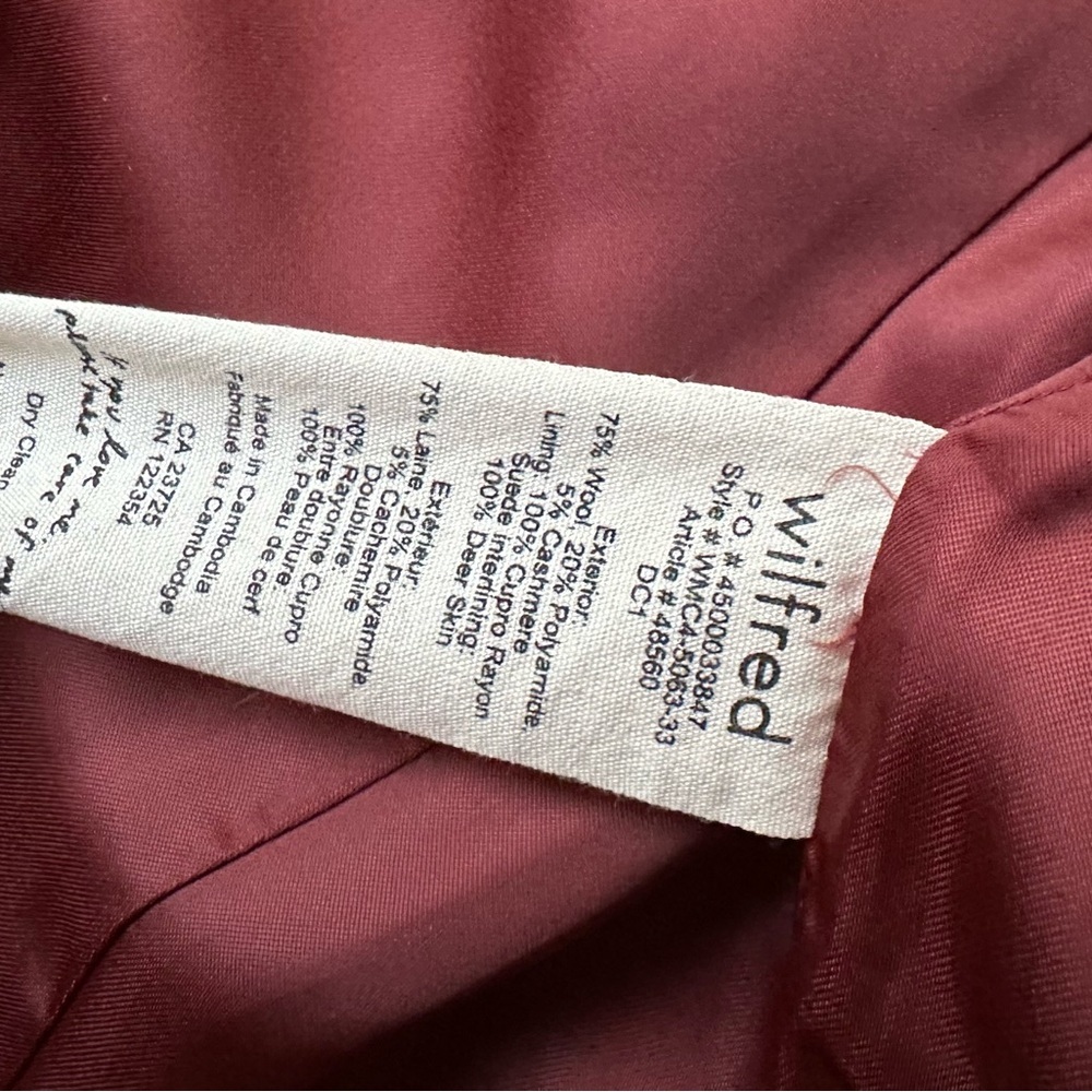 Aritzia Wilfred Wool Cocoon Coat Camel Version 1 - Picture 8 of 11